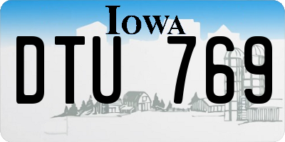 IA license plate DTU769