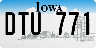 IA license plate DTU771