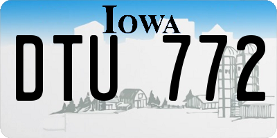 IA license plate DTU772