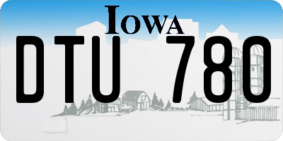 IA license plate DTU780