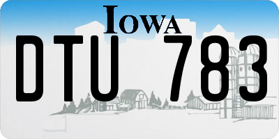 IA license plate DTU783