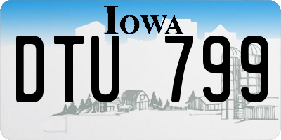 IA license plate DTU799