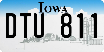 IA license plate DTU811