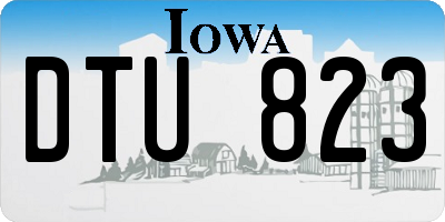 IA license plate DTU823
