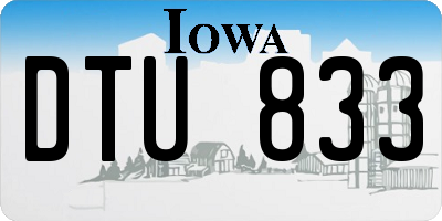 IA license plate DTU833