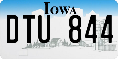 IA license plate DTU844