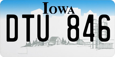 IA license plate DTU846