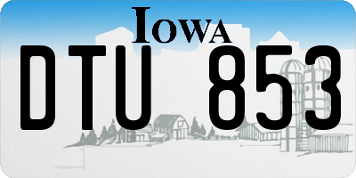 IA license plate DTU853