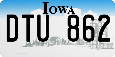 IA license plate DTU862