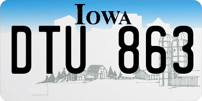 IA license plate DTU863