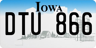 IA license plate DTU866