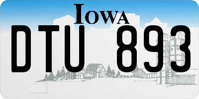 IA license plate DTU893