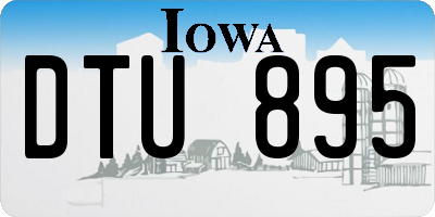 IA license plate DTU895