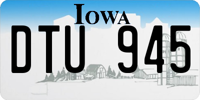 IA license plate DTU945