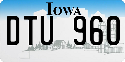 IA license plate DTU960