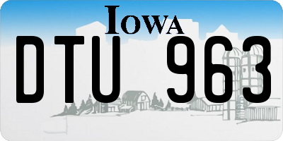 IA license plate DTU963