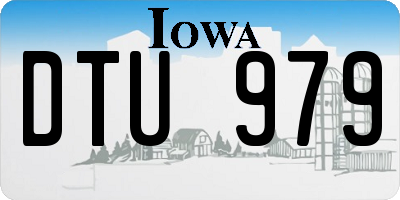 IA license plate DTU979