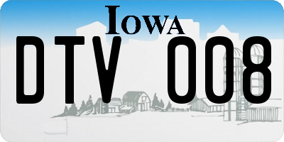 IA license plate DTV008