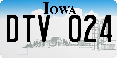 IA license plate DTV024
