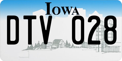 IA license plate DTV028