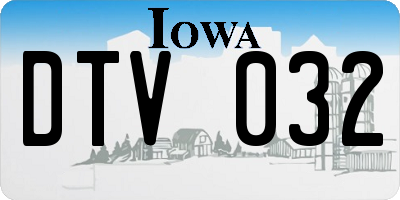 IA license plate DTV032