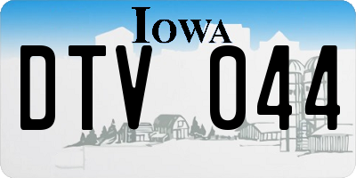 IA license plate DTV044