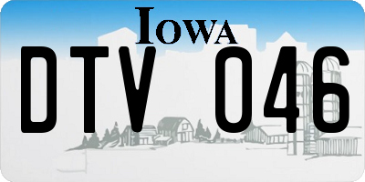 IA license plate DTV046