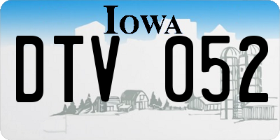 IA license plate DTV052