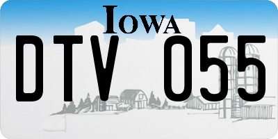 IA license plate DTV055