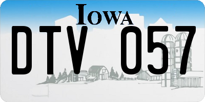 IA license plate DTV057
