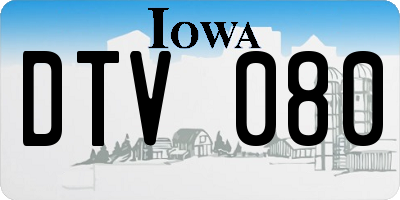 IA license plate DTV080