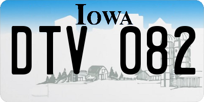 IA license plate DTV082