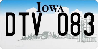IA license plate DTV083