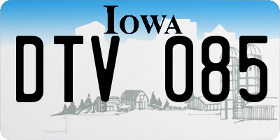 IA license plate DTV085