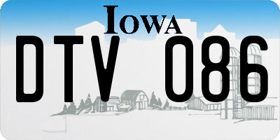 IA license plate DTV086
