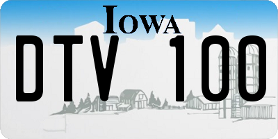 IA license plate DTV100
