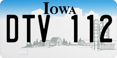 IA license plate DTV112