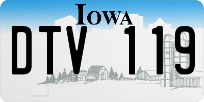 IA license plate DTV119