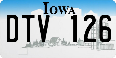 IA license plate DTV126