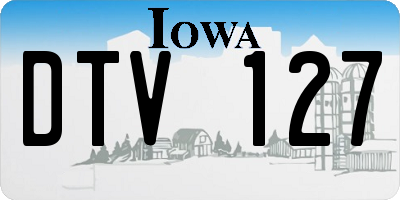 IA license plate DTV127