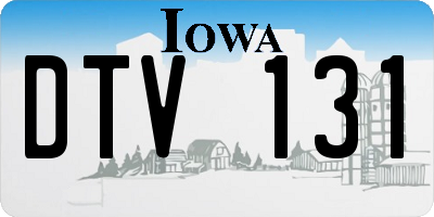 IA license plate DTV131