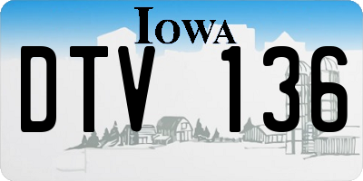IA license plate DTV136