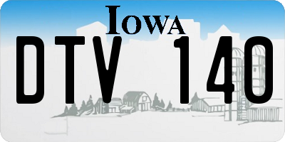 IA license plate DTV140
