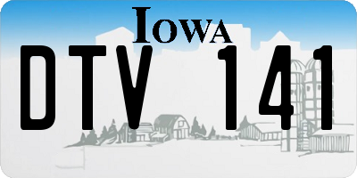 IA license plate DTV141
