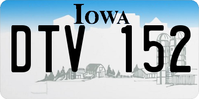 IA license plate DTV152