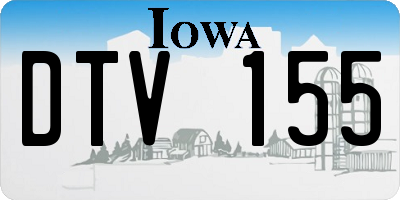 IA license plate DTV155