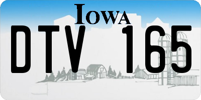 IA license plate DTV165