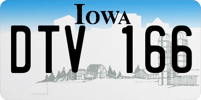 IA license plate DTV166