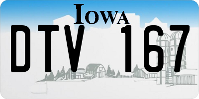 IA license plate DTV167