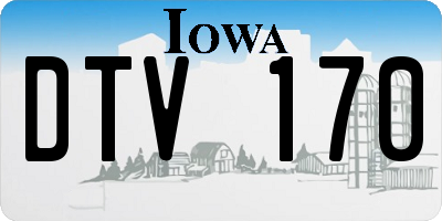 IA license plate DTV170